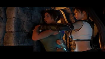 Lara Croft se fait prendre par Tifa